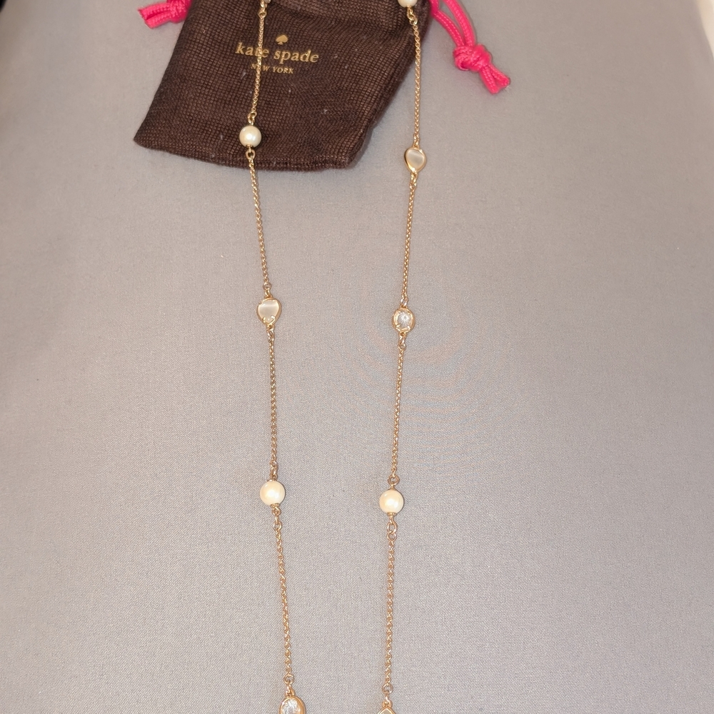 Kate Spade Gold Necklace with Pearl Accents